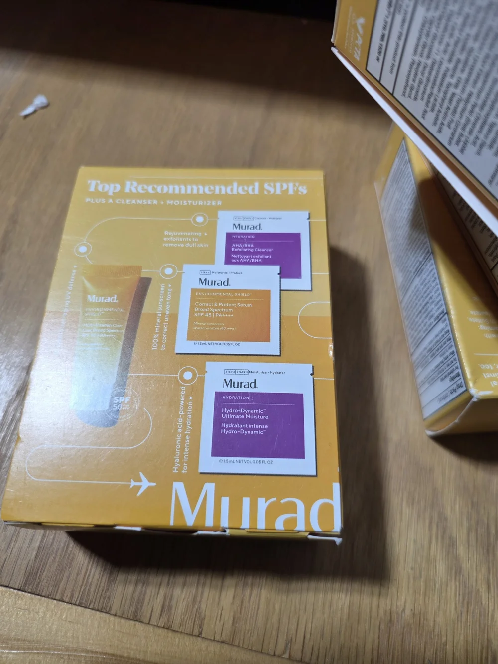 Wholesale Lot Of 10 Murad Derm on the Go SPF Travel Set — Yellow Box Exp. 4/2025
